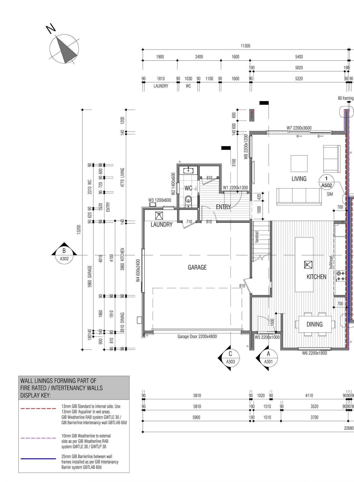 Downstairs floor plan, 5 Ruku Lane