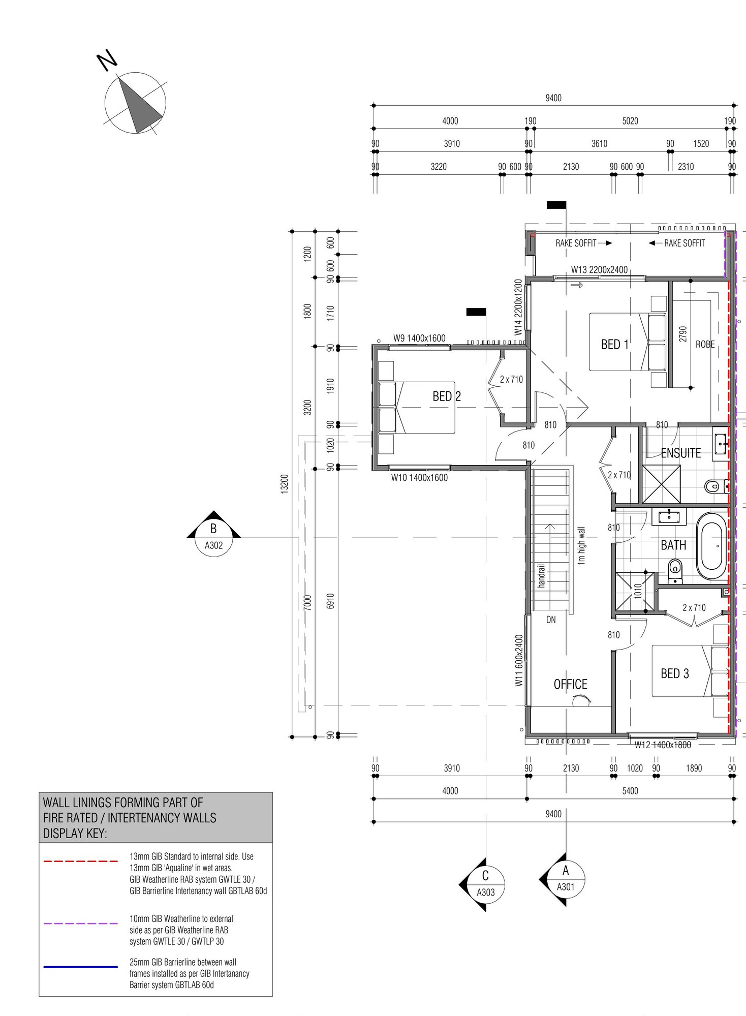 Upstairs floor plan, 5 Ruku Lane
