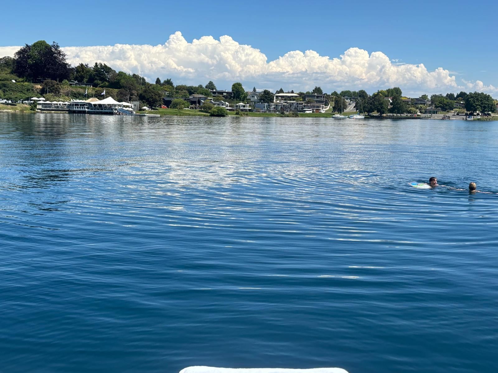 Swimming in Lake Taupō