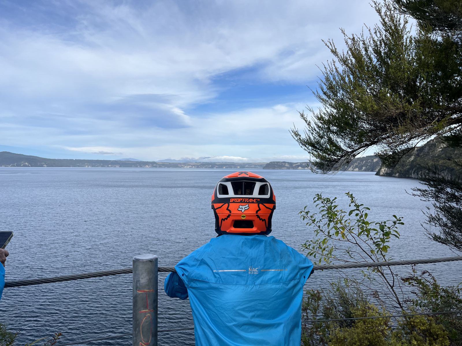 Cycling above Lake Taupō